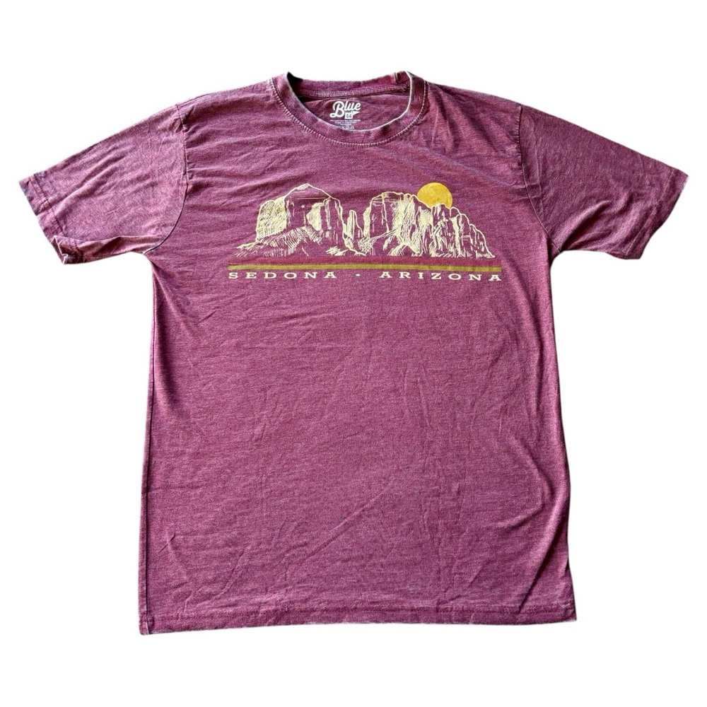 Blue 84 Sedona Arizona Graphic Tee T-Shirt Maroon Mountain L